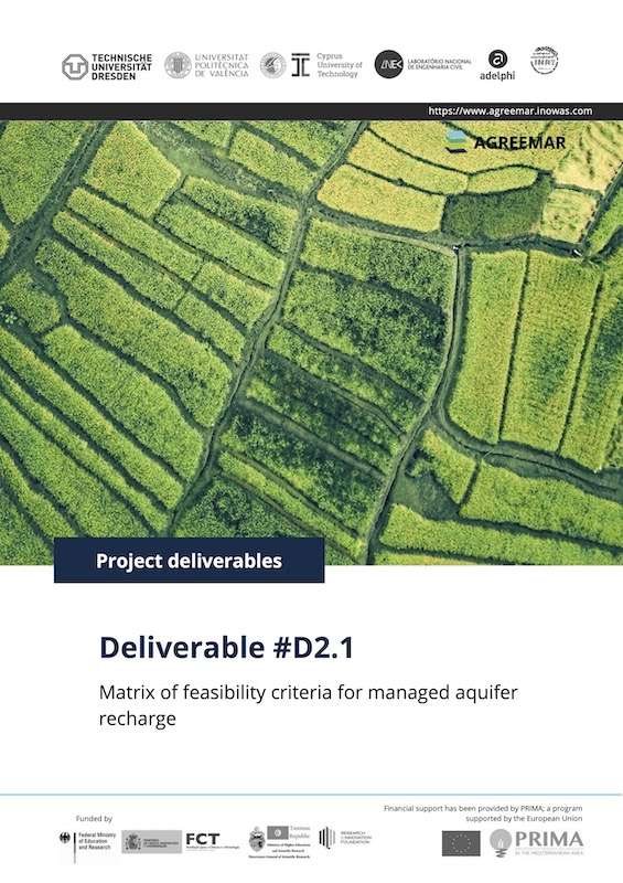 Deliverable D2.1 now online: Matrix of feasibility criteria for managed aquifer recharge